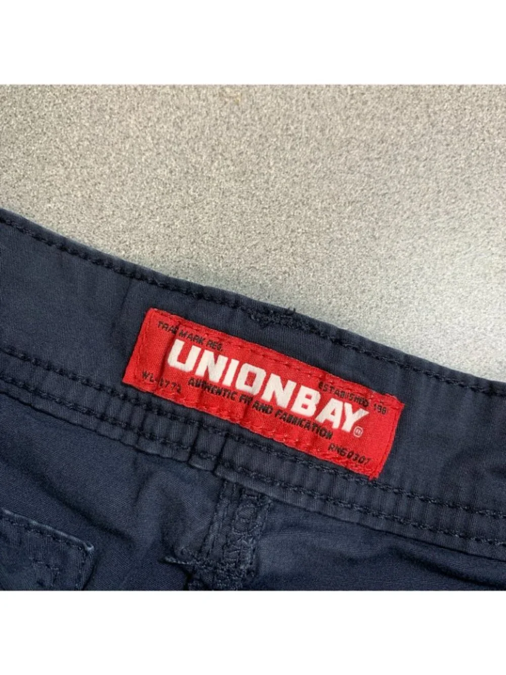 Unionbay Cargo Shorts Mens Size 32 Blue Cotton Blend